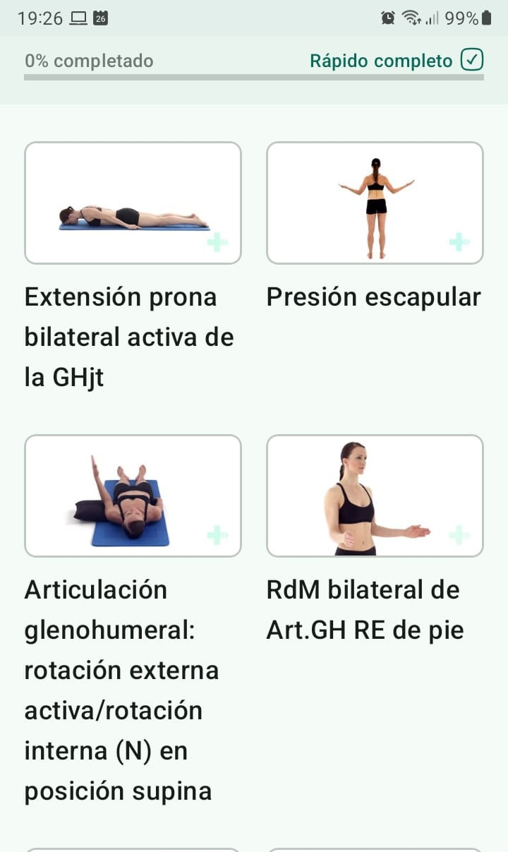 Síndrome subacromial programa de ejercicios